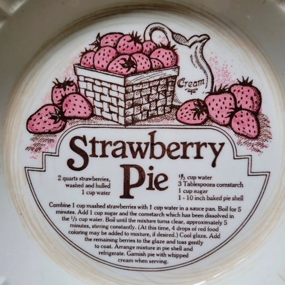 Strawberry Pie Plate - Picture 2 of 3